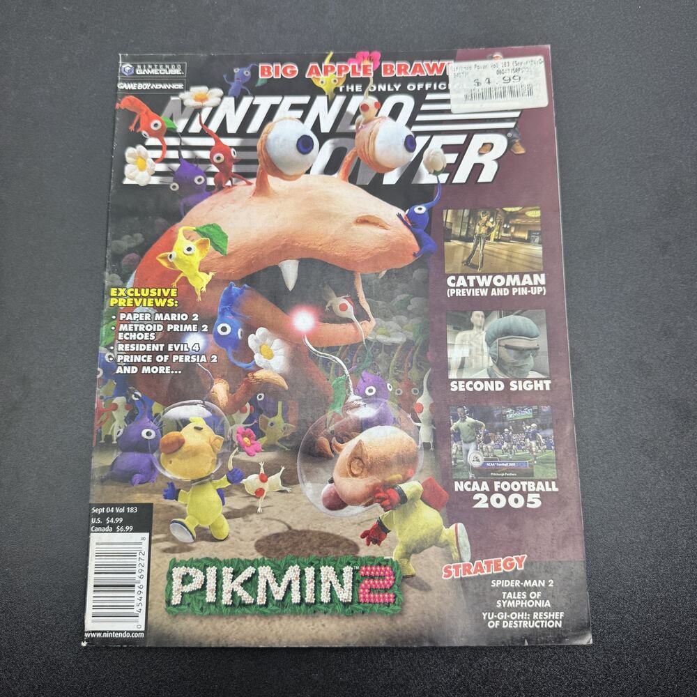 Nintendo Power Magazine Sept 2004 Vol 183 Pikmin 2 Cover Catwoman Poster